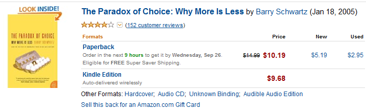 The Paradox of Choice Amazon The Paradox of Choice Amazon