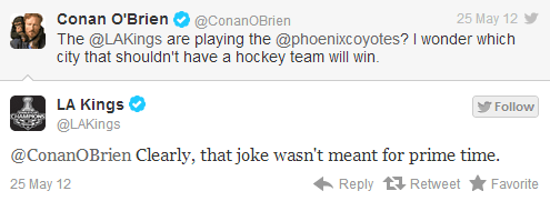L.A. Kings Conan O'Brien L.A. Kings Conan O'Brien