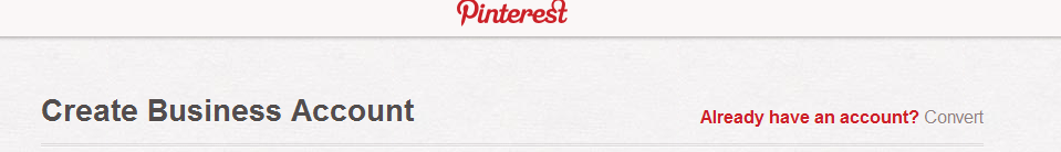 Pinterest Create Business Account