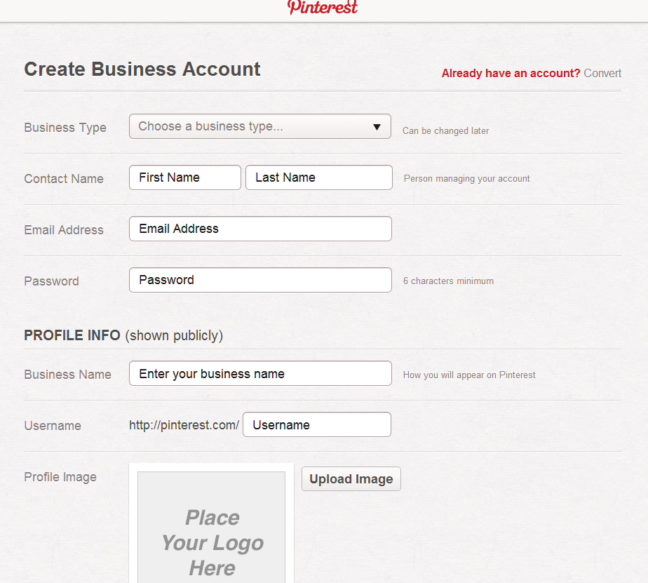 Pinterest Create Business Account Pinterest Create Business Account