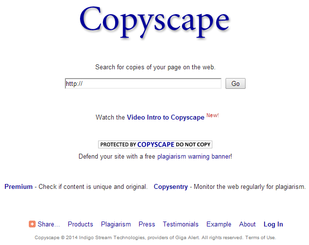 Copyscape Duplicate Content Checker