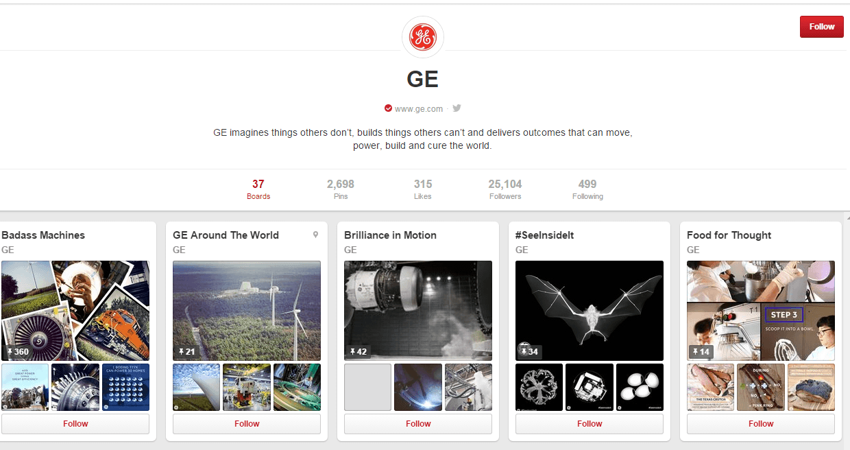 GE Pinterest GE Pinterest
