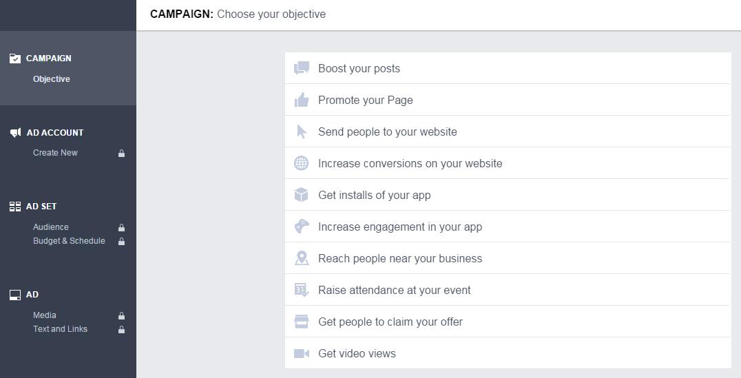 Ads Manager: Choose Your Campaign Objective Section Ads Manager Facebook Ad Choose Objective