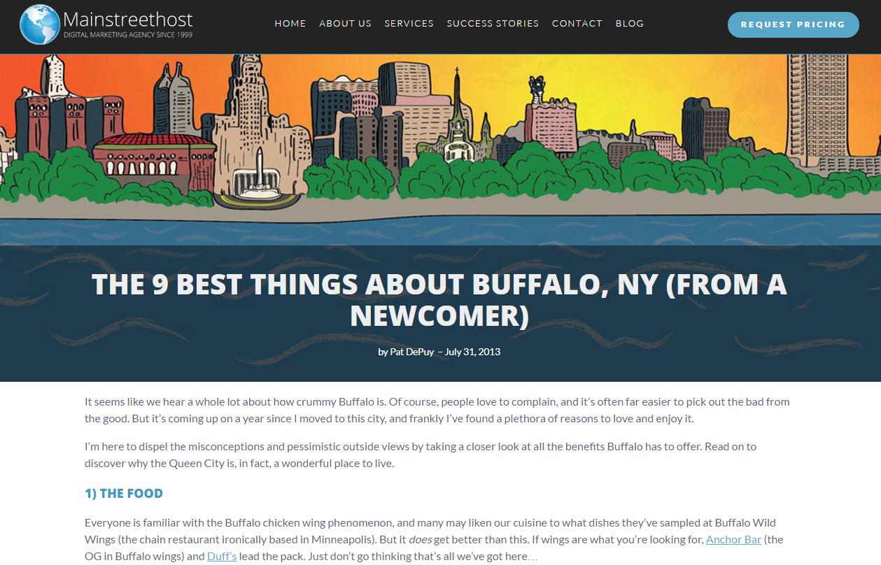 Example of Local Content Local Ad Targeting Best Things About Buffalo NY