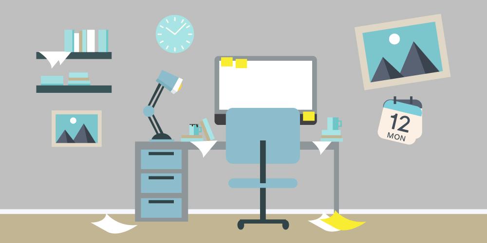 Work Spaces Can Get Messy Very Quickly Productivity No Internet Messy Desk