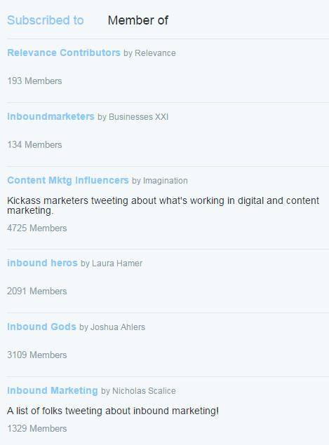 'Member of' Lists are Lists you Have Been Added to Member Of Twitter Lists