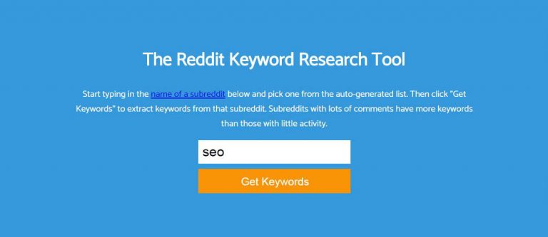 Reddit Keyword Research Tool (Keyworddit)