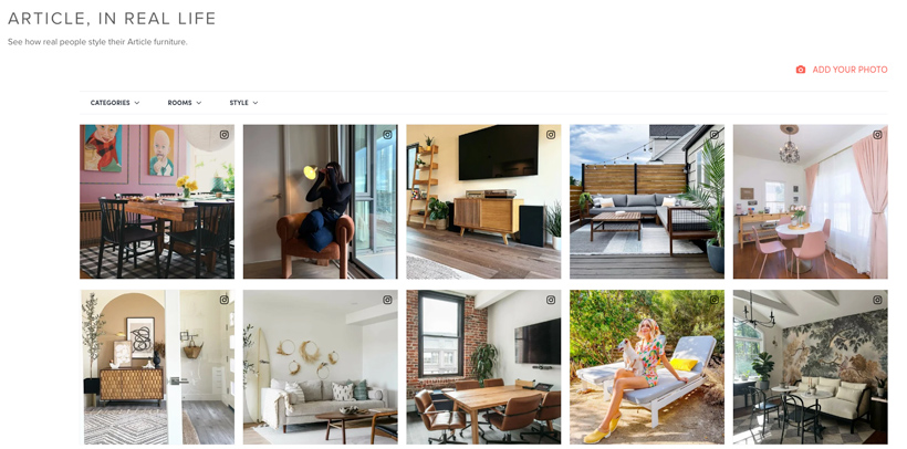 Article, in real life. See how real people style their article furniture