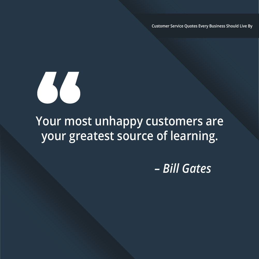 Bill Gates Customer Service Quote